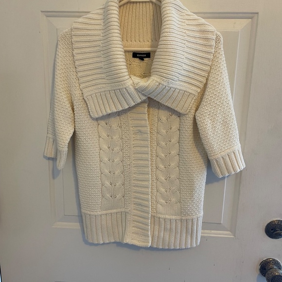 Express Cream Knit Cardigan - size M - Picture 5 of 16